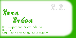 nora mrkva business card